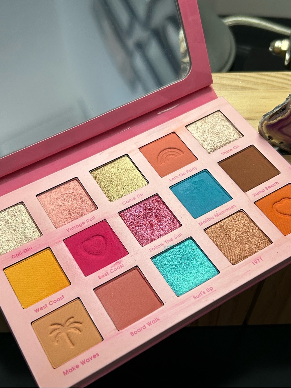 Barbie ColourPop Malibu Eyeshadow Palette - Pink, Blue, Yellow, Orange, Green